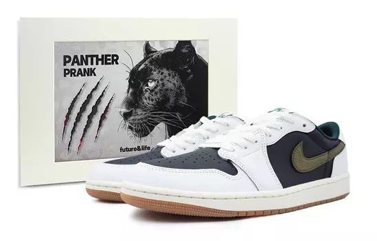 Баскетбольные кроссовки Air 1 Vintage женские с низким верхом, белый/черный Jordan