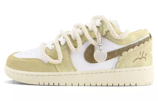 Баскетбольные кроссовки Air 1 Vintage женские с низким верхом бежевого цвета Jordan