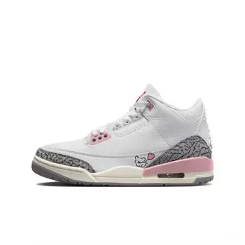 Баскетбольные кроссовки Air 3 Vintage женские, среднего размера, белый/розовый Jordan