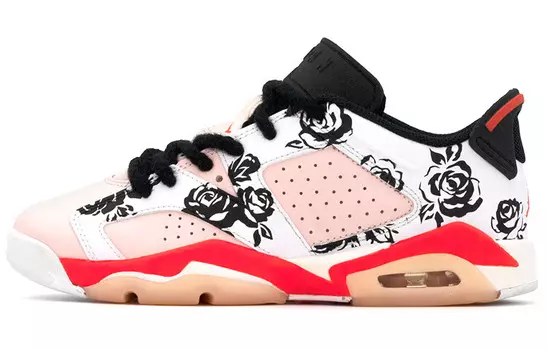 Баскетбольные кроссовки Air 6 Vintage женские с низким верхом, черный/белый Jordan