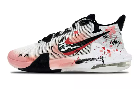Баскетбольные кроссовки Air Max Impact 3 мужские с низким верхом белые/черные/красные Nike