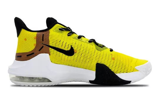 Баскетбольные кроссовки Air Max Impact 3 мужские с низким верхом белые/желтые Nike