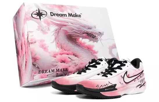 Баскетбольные кроссовки Air Zoom GT Cut Academy унисекс с низким верхом, белые/розовые/черные Nike