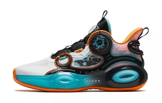 Баскетбольные кроссовки Alien 3.0 Kids GS Low-top White/Black/Firy Coral 2 Anta Kids, белый/черный