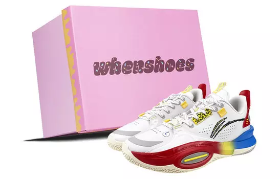 Баскетбольные кроссовки All City 10 мужские с низким верхом, красные/желтые/синие Lining