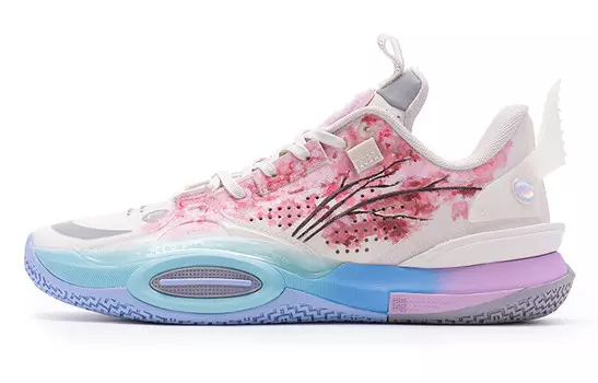 Баскетбольные кроссовки All City 10 V1 мужские низкие синие/розовые Lining