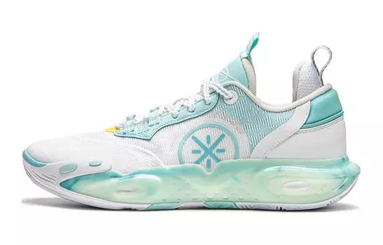 Баскетбольные кроссовки All City 12 Kids GS Low-top Standard White/Island Blue Lining Young, синий