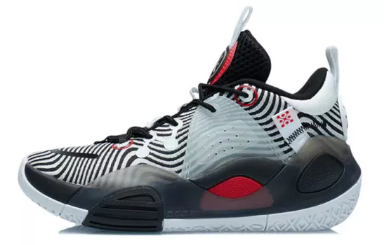 Баскетбольные кроссовки All City 9 V1.5 для детей GS Mid-top черные/белые/красные Lining Young