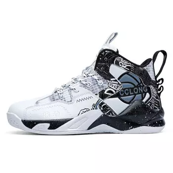 Баскетбольные кроссовки Basketball Shoes Men High-Top Locke, белый/зеленый