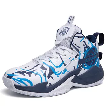 Баскетбольные кроссовки Basketball Shoes Men High-top Dtutu, белый/синий