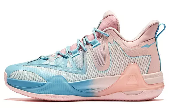 Баскетбольные кроссовки Basketball Shoes Men High-Top Pink Erke, цвет Apricot pollen is light water blue