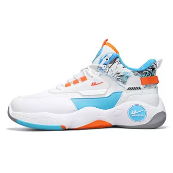 Баскетбольные кроссовки Basketball Shoes Men High-Top Blue Orange Warrior