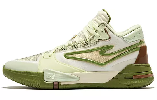 Баскетбольные кроссовки Basketball Shoes Men High-Top Cotton White Pasture Wild Green Erke