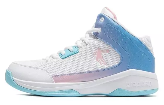 Баскетбольные кроссовки Basketball Shoes Men High-Top Qiaodan, цвет White / Frozen Blue