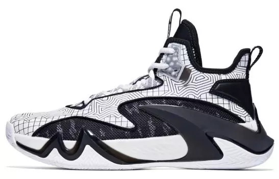 Баскетбольные кроссовки Basketball Shoes Men High-Top Black/White Qiaodan