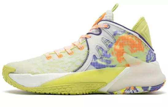 Баскетбольные кроссовки Basketball Shoes Men Low-Top White Orange Purple Qiaodan