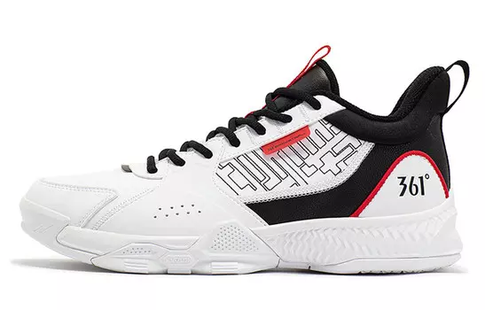 Баскетбольные кроссовки Basketball Shoes Men Low-Top 361 Degree White/damselfish Red 361°