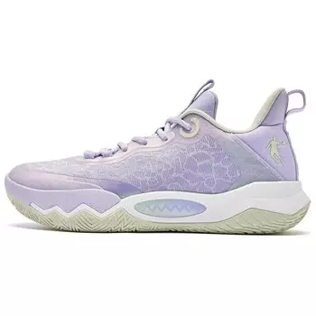 Баскетбольные кроссовки Basketball Shoes Men Low-Top Purple Green Qiaodan