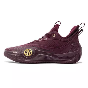 Баскетбольные кроссовки Basketball Shoes Men Low-Top Deep Berry/Crown Gold 361°, цвет Deep Berry