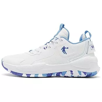 Баскетбольные кроссовки Basketball Shoes Men Low-Top Qiaodan, цвет white / rhythm blue