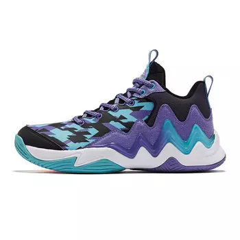 Баскетбольные кроссовки Basketball Shoes Men Low-Top Black / Bellflower Purple Qiaodan