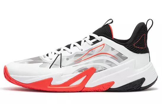 Баскетбольные кроссовки Basketball Shoes Men Low-Top 361 Degrees White / Fluorescent Bright Crimson 361°