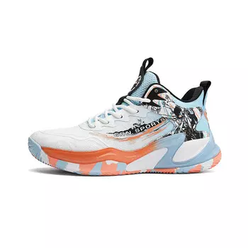 Баскетбольные кроссовки Basketball Shoes Men Mid-Top K-Bird, цвет White/Light Moon/Pink Orange