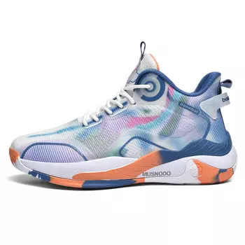 Баскетбольные кроссовки Basketball Shoes Men Mid-Top Musnodo, белый/серый/зеленый