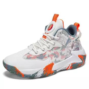 Баскетбольные кроссовки Basketball Shoes Men Mid-Top Grumpy Ram, цвет White bright orange