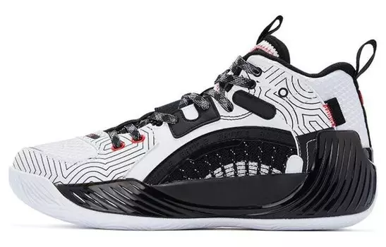 Баскетбольные кроссовки Basketball Shoes Men Mid-Top Black/White Qiaodan