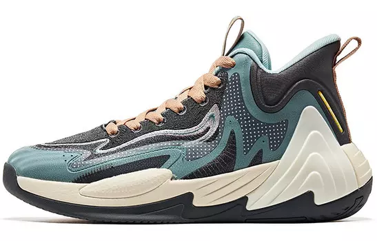 Баскетбольные кроссовки Basketball Shoes Men Mid-Top Gray Green Erke