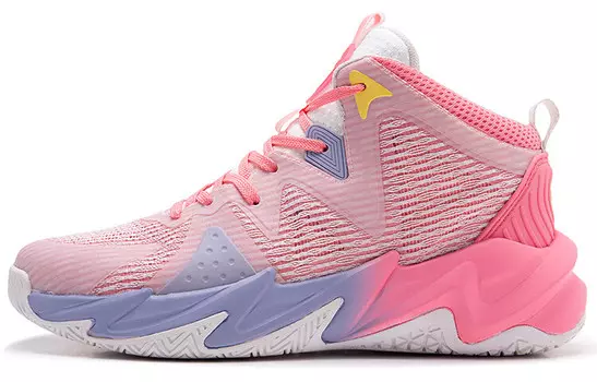 Баскетбольные кроссовки Basketball Shoes Men Mid-Top Peach Pink Saiqi, цвет Peach Pink