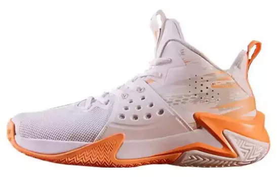 Баскетбольные кроссовки Basketball Shoes Men Mid-Top White/Orange Qiaodan