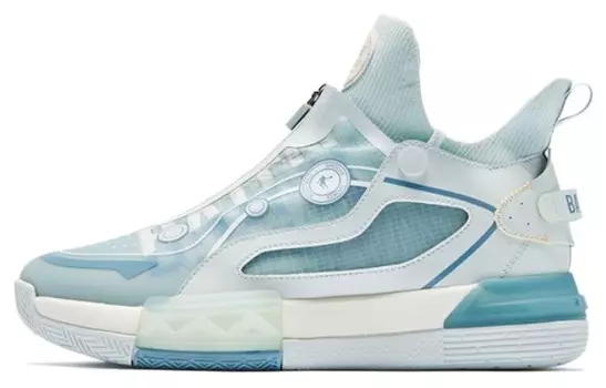 Баскетбольные кроссовки Basketball Shoes Men Mid-Top Blue/White/Green Qiaodan