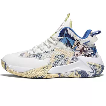 Баскетбольные кроссовки Basketball Shoes Men Mid-Top Tomay, цвет White bright orange