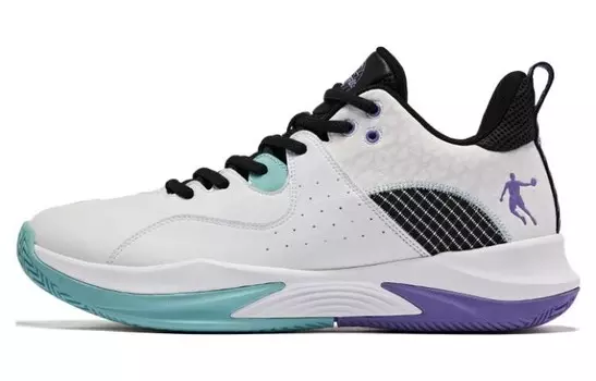 Баскетбольные кроссовки Basketball Shoes Men Mid-Top White/Blue/Purple Qiaodan