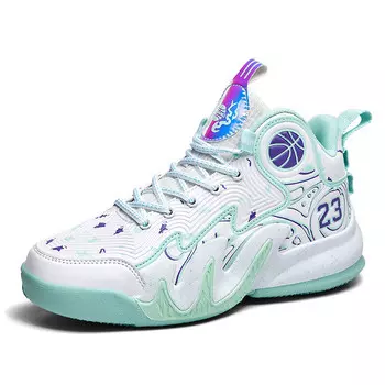 Баскетбольные кроссовки Basketball Shoes Unisex High-Top Black-Tailed Deer, бежевый/фиолетовый