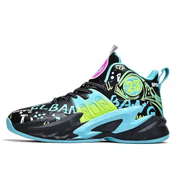 Баскетбольные кроссовки Basketball Shoes Unisex High-Top Musnodo, черный/зеленый