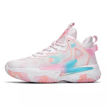 Баскетбольные кроссовки Basketball Shoes Unisex Low-Top Meky, белый/фиолетовый