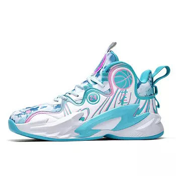 Баскетбольные кроссовки Basketball Shoes Unisex Mid-Top Bangney, белый/фиолетовый