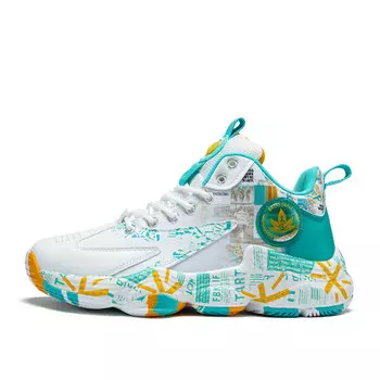 Баскетбольные кроссовки Basketball Shoes Unisex Mid-Top Lady Pirola, белый/желтый