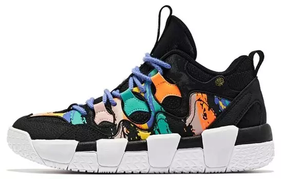 Баскетбольные кроссовки Basketball Shoes Women's Low-Top Qiaodan, черный/розовый