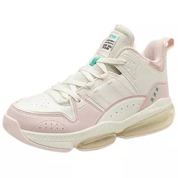 Баскетбольные кроссовки Basketball Shoes Women's Mid-Top Ivory/cloud Pink Qiaodan, розовый