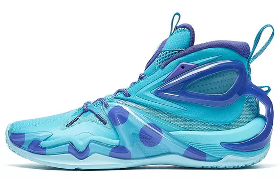 Баскетбольные кроссовки Battle 1.0 мужские с высоким верхом, с синим/ультрафиолетовым светом Xtep