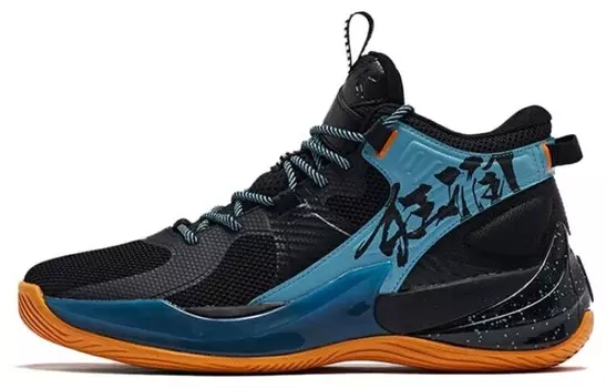 Баскетбольные кроссовки Battle Halberd мужские, среднего размера, черные/синие Qiaodan