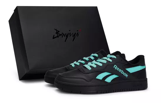 Баскетбольные кроссовки BB 1000 Basketball Shoes Unisex Low-Top Tiffany Reebok, черный/зеленый