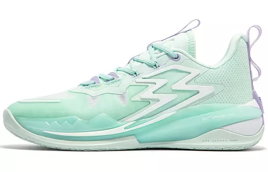 Баскетбольные кроссовки Big3 3.0 женские с низким верхом, освежающие зеленые/цифровые лавандовые 361°