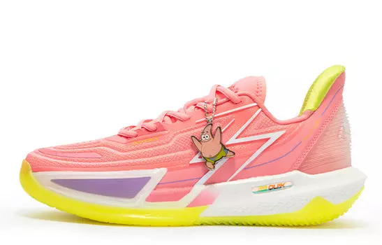 Баскетбольные кроссовки BIG3 4.0 Quick Pro мужские с низким верхом флуоресцентные светло-коралловые/светло-лаймовые 361°