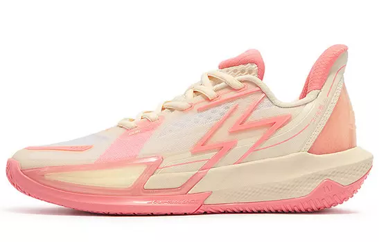 Баскетбольные кроссовки Big3 4.0 QUICK женские с низким верхом Dune White/флуоресцентный Shallow Coral 361°