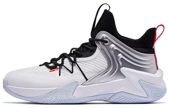 Баскетбольные кроссовки Broken Shadow 1.0 мужские, среднего размера, черные/белые Qiaodan